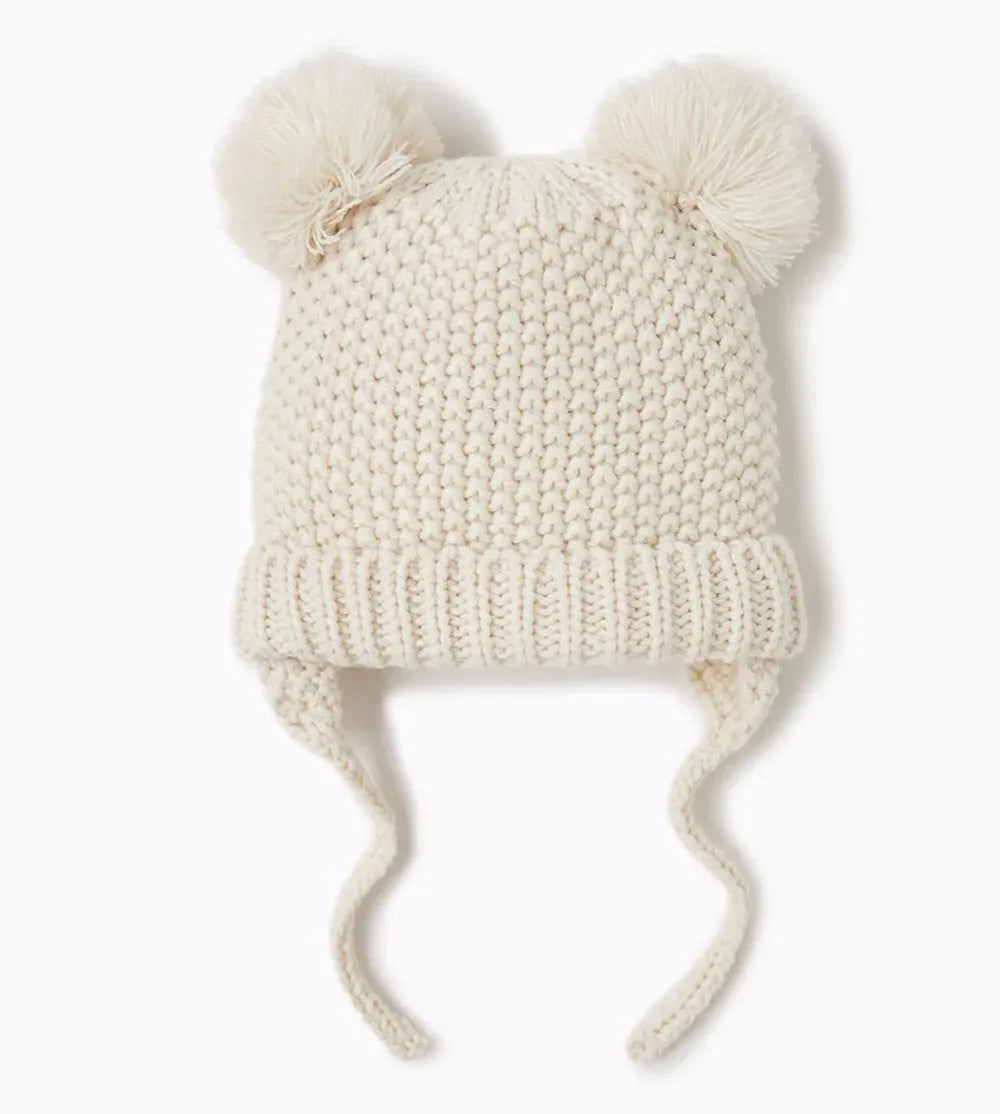 2024 baby girl and baby boy  child children's spring autumn winter Solid knitted hat and knitted infinity scarf
