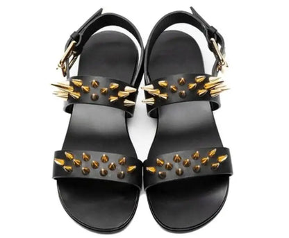 Summer Men Shoes Designer's Genuine Leather Men Sandalias Zapatos Mujer Rome Rock Fashion Mens Sandal Shoes flat men sandals