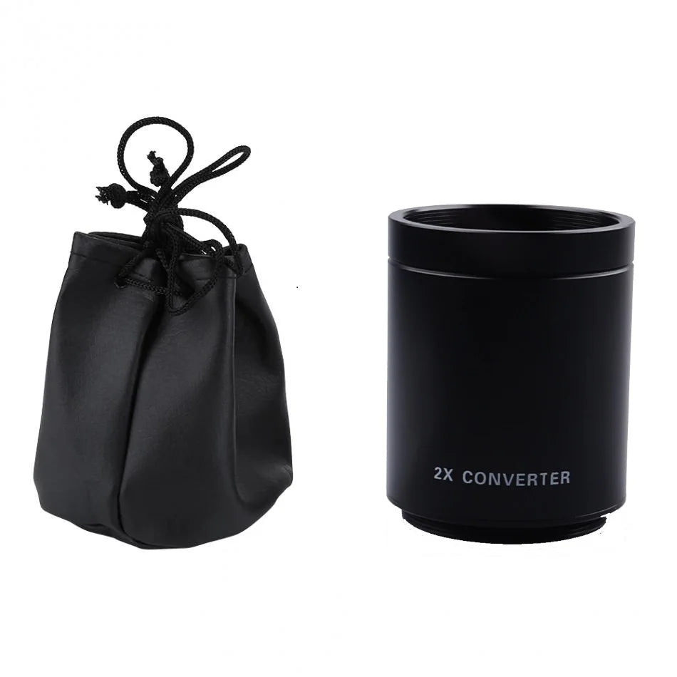 Lightdow 2x Teleconverter Converter Magnification Lens for 420-800 500 800 900 650-1300mm T Mount Telephoto Mirror Lens