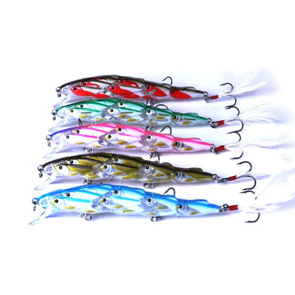 5pcs/box 5.5cm 8g Crankbaits Set for Bass Fishing Lures Hard Baits Topwater Lures Crank Bait Kit Fishing Tackle