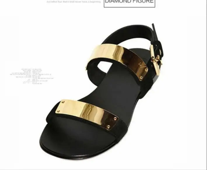 Summer Men Shoes Designer's Genuine Leather Men Sandalias Zapatos Mujer Rome Rock Fashion Mens Sandal Shoes flat men sandals