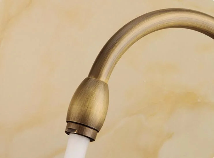 Bronze Antique Brass Kitchen Single Handle High Arc Sink Faucet