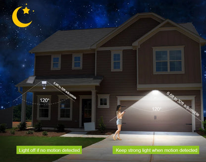 IP65 60 LED Solar Powered Garden Lamp Motion Sensor Security Flood Light 80 Luces Solares Battery Plastic Body Landscape Solares