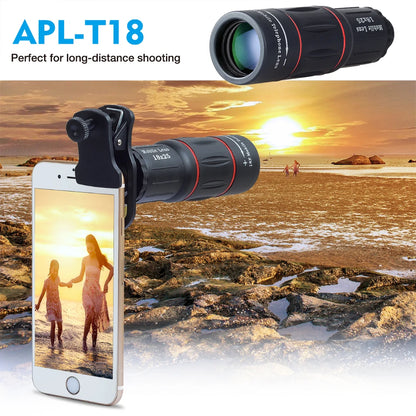 APEXEL 18X Telescope Zoom lens Monocular Mobile Phone camera Lenses for iPhone Samsung Smartphones for Camping hunting Sports