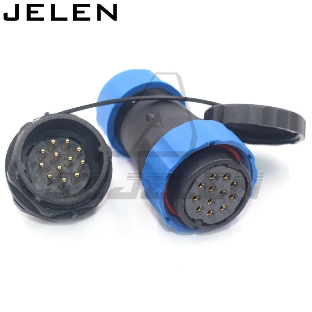 SD28  waterproof connector 2 3 4 5 6 7 9 10 12 14 16 19 22 24 26pin power cable  wire connectors SP28 plug and socket IP68