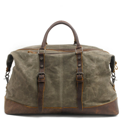 831 Vintage Water Resistant Duffel Bag Weekender Bag Canvas Sling Bag Zipper Closure Unisex