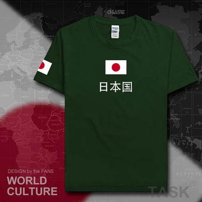 Japan Nippon t shirt man 2017 t-shirt cotton nation team tee 100% cotton meeting fans streetwear fitness JPN Japanese country JP