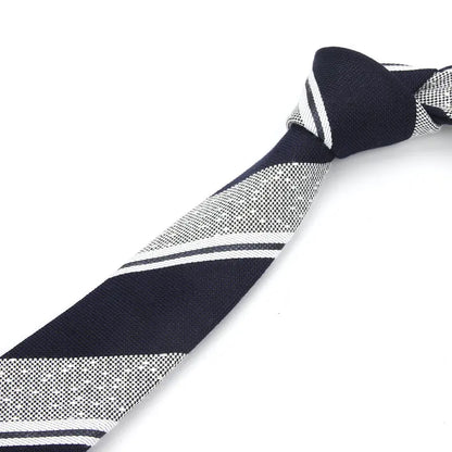Fashion Tie Classic Men's Stripe Necktie Casual Cotton Suits Bowknots Neck Ties Male Business Skinny Slim Ties Colourful Cravat