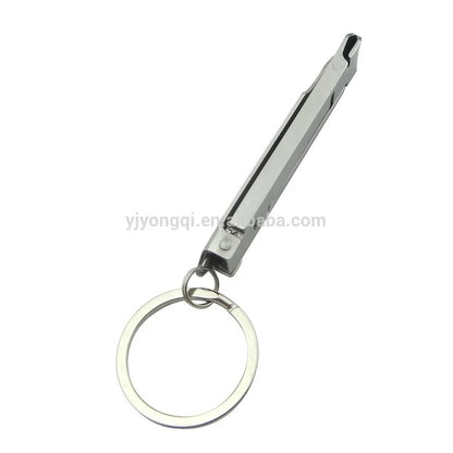 Portable Keychain Nail Clippers Medical Grade Stainless Steel Foldable Nail Cutter With Leather Case Ultra Slim Travel Design