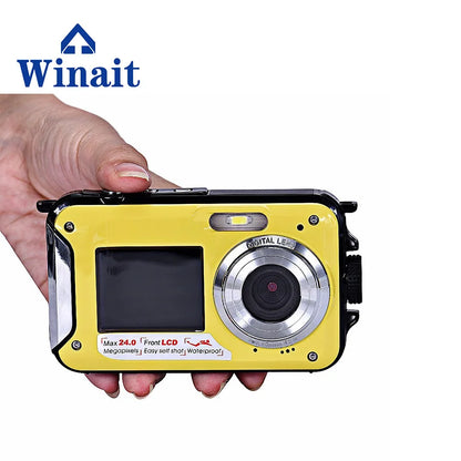 Dc-16 Professinal Double Tft-Lcd Dual Screen Camera 16X Digital Zoom Waterproof Camera 5.0Mega Pixels Digital Camera