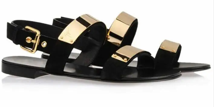 Summer Men Shoes Designer's Genuine Leather Men Sandalias Zapatos Mujer Rome Rock Fashion Mens Sandal Shoes flat men sandals