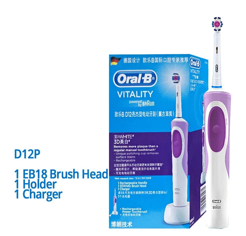 Tooth Brush Oral B Electric Toothbrush VITALITY Precision Clean Adult Rechargeable Teeth cleaning Matching Tooth Brushes Heads