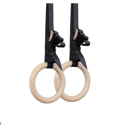 1pair New Wooden 28mm Exercise Fitness Gymnastic Rings Gym Exercise Pull Ups Muscle Ups