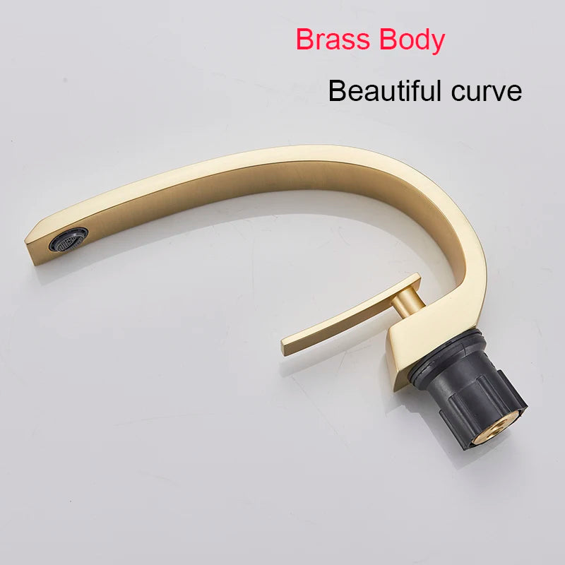 Chrome Basin Faucet  Washing Basin Mixer Deck Mounted Cold and Hot Bathroom Faucet