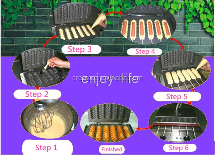 Commercial Corn Dog Maker/Waffle Stick Machine 110V 220V New Condition for Restaurant and Home Use Biscuit Cooking Function