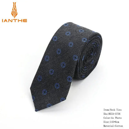 Fashion Tie Classic Men's Stripe Necktie Casual Cotton Suits Bowknots Neck Ties Male Business Skinny Slim Ties Colourful Cravat