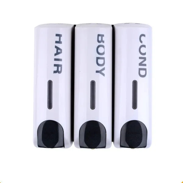 High Quality ABS Wall Mounted Triple Hand Liquid Hotel Soap Dispenser 350ml*3 Bathroom Accessories