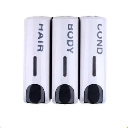 High Quality ABS Wall Mounted Triple Hand Liquid Hotel Soap Dispenser 350ml*3 Bathroom Accessories