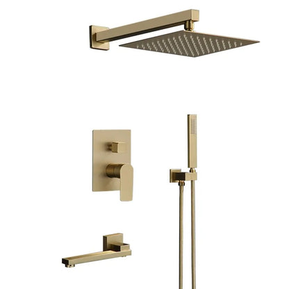 Brushed Gold Basin Water Tap Bathroom Deck Mounted 3 Holes Cross Handle Basin Faucet