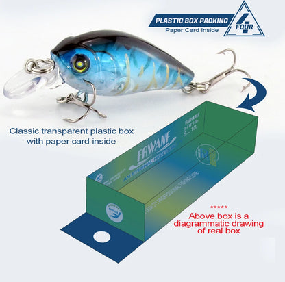Lifelike 4.7cm 3.3g Hard Swimbait Crankbaits ABS Minnow Lure for Saltwater Fish for Sea Fishing