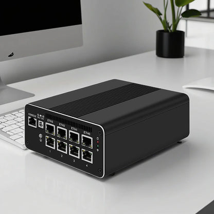 Mini PC Firewall Router i5-1250P/i3-1215U/8505 8x2.5G LAN 2x10G SFP+ Dual SATA Proxmox/PFSense/OPNsense Home Server