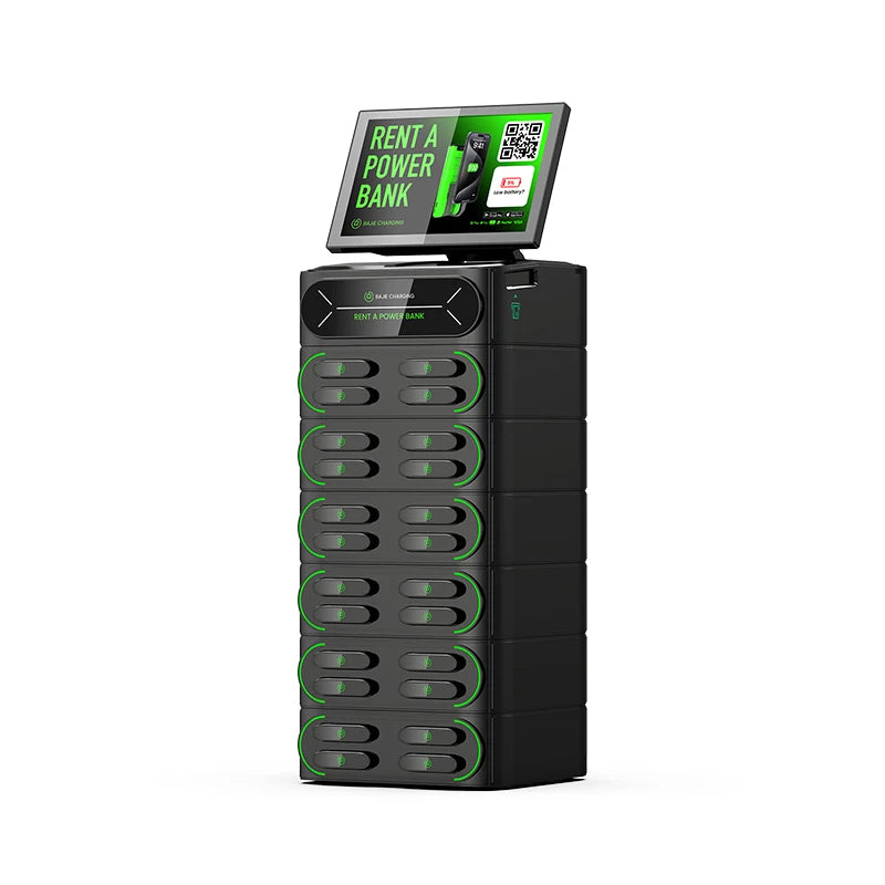 2025 New Product Share Power Bank Portable Power Station with 24 Slots Integrated Stackable Fast Chargers for Business Ideas