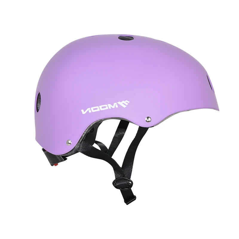 MOON MTV12 CE EN1078 ABS+EPS Integrated Protective Skateboard Helmet Adjustable Strap 11-15 Air Vents Unisex Sport Skating