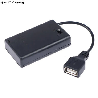 DC4.5V Portable Mini AAA Battery Holder Storage Box Case USB Power Supply Battery Box 65x45x15mm