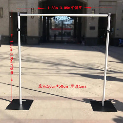 Wholesale 6ft*10ft Adjustable Wedding Pipe and Drape Pillar Backdrop Stand Square Shape Silver Aluminum Pipe&drape on Sale