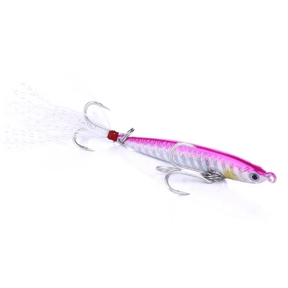 Wholesale Newup 8.2CM 42G Artificial Bait Hard Lead Slow Metal Jig Fishing Lure with 3D Eyes for Wholesale