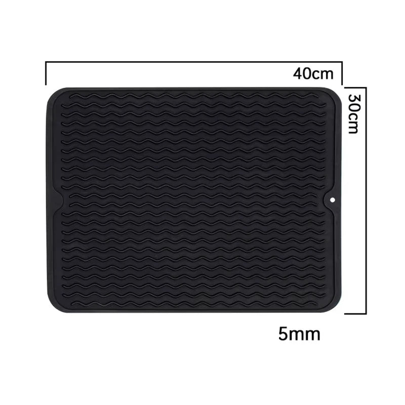 Silicone Dish Quick Bar Drying Dining Table Bath Mat Custom Logo Foldable Kitchen Large Microfiber