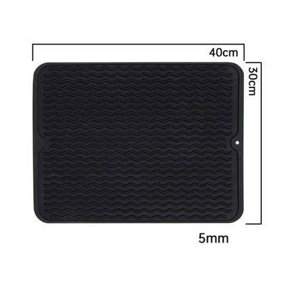 Silicone Dish Quick Bar Drying Dining Table Bath Mat Custom Logo Foldable Kitchen Large Microfiber