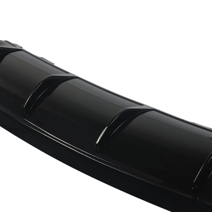 MagicKit For Mercedes Benz  AMG W117 C117 X117 Rear Diffuser With Exhaust Tailpipes CLA260 CLA45 Rear Bumper Lip Gloss Black