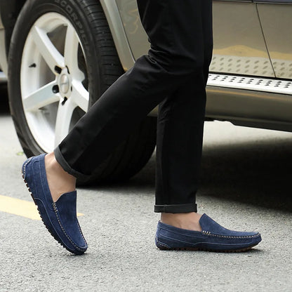 Suede Leather Man Loafers Luxury 2021 Casual Shoes For Men Boat Shoes Handmade Men Slipon Driving Shoes Male Moccasins Zapatos99