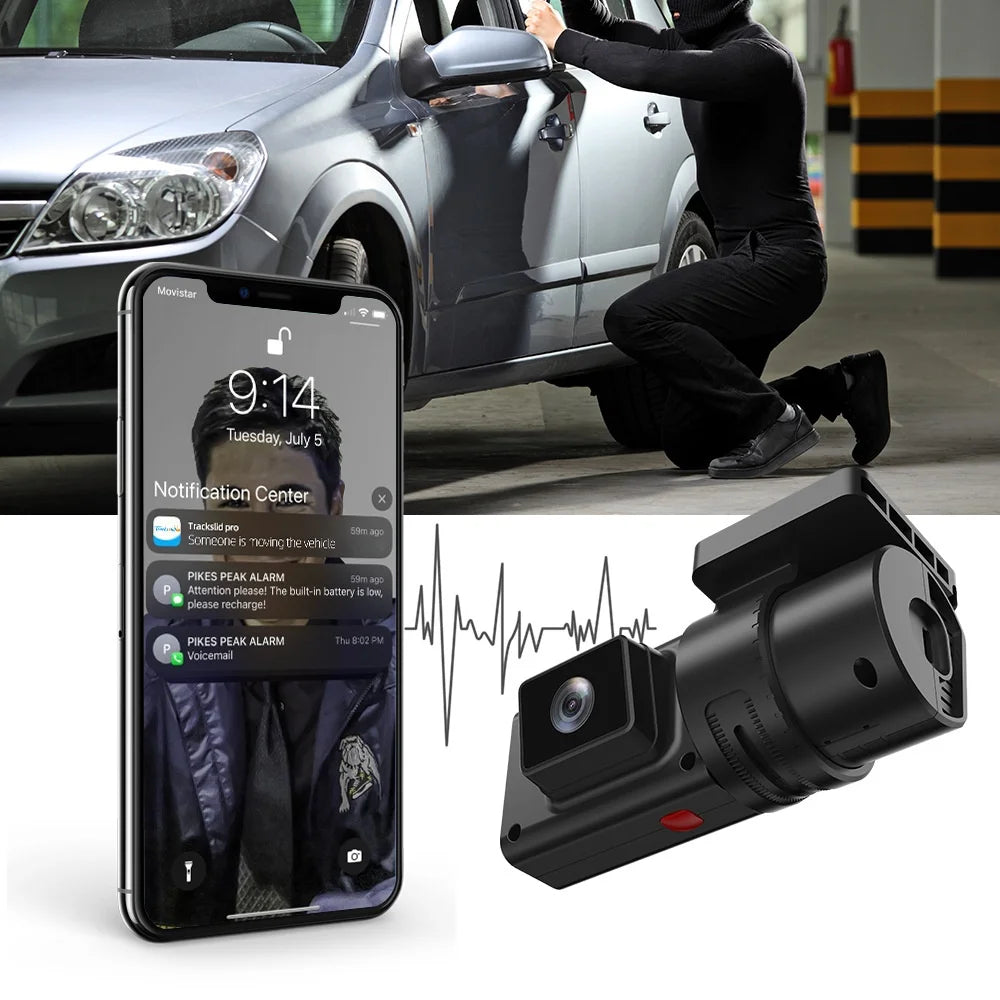 Jimilot JC181 Mini Dual Dash Cam 4G DVR WiFi USB 1080P GPS Event Video G-Sensor Fuel Cutoff Rotatable Car Camera 64GB ADAS