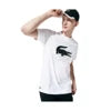 Lacoste Sport Reflective Crocodile Print Mens Active Shirts & Tees Color: White/Black | 100% Authentic