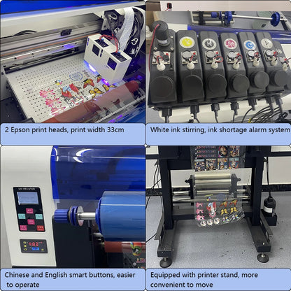 Dtf Uv Printer Laminator All in One Desktop Size
