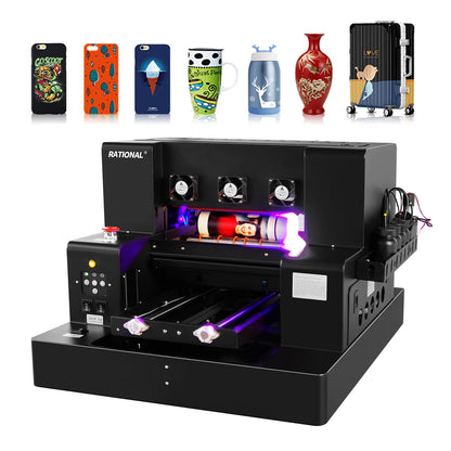 3050 UV DTF Printer Multi Color Inkjet Printers Cup Wrap Irregularly Shaped Bottle Sticker A3 UV Flatbed Printer