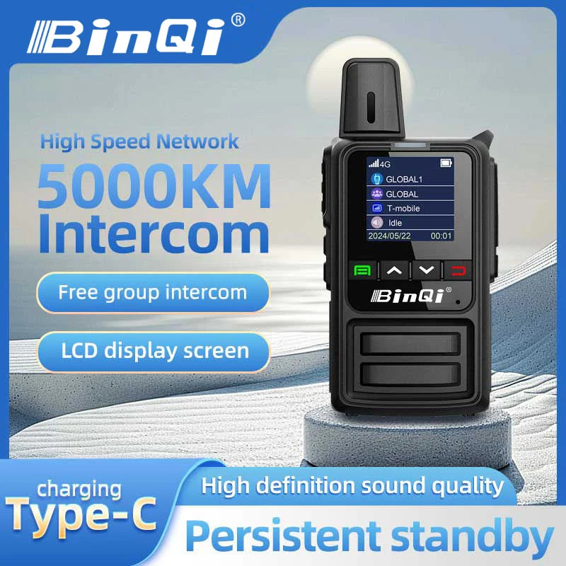 BinQi US Warehouse Fast Shipping BQ-360 4G PoC Walkie Talkie 1 Set 2pcs Dual Mode Long Range PTT Radio with SIM Card