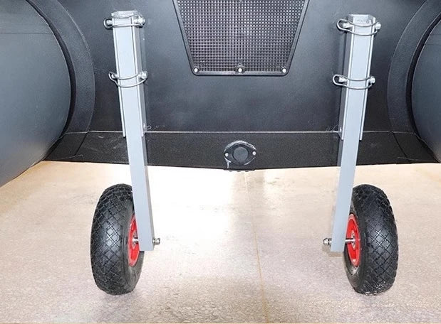 Dinghy Wheels Folding Flip-up Inflatable Boat Kayak Canoe Launching Wheels Stainless Steel Trailer Dolly Towing Cart