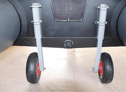 Dinghy Wheels Folding Flip-up Inflatable Boat Kayak Canoe Launching Wheels Stainless Steel Trailer Dolly Towing Cart
