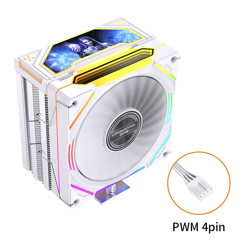 LOVINGCOOL Custom Intel CPU Cooler RGB 115x Radiator PC TDP 220W Quiet Cooler 120mm Cooling Fan for Gaming Case PC CPU Coolers