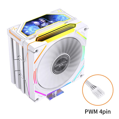 LOVINGCOOL Custom Intel CPU Cooler RGB 115x Radiator PC TDP 220W Quiet Cooler 120mm Cooling Fan for Gaming Case PC CPU Coolers