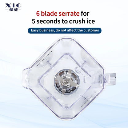 High Speed 2.2L Kitchen Food Heavy  Duty Blender Mixer Industrial Korean Bingsu Machine With Sound Proof Cover