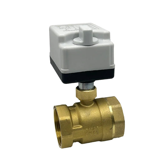 DC12V/24V AC220V Electric Hand Self-Integrated Medium Temperature Control Brass Three-Wire Two-Control Valve 1" Inch OEM by PDG ibma
