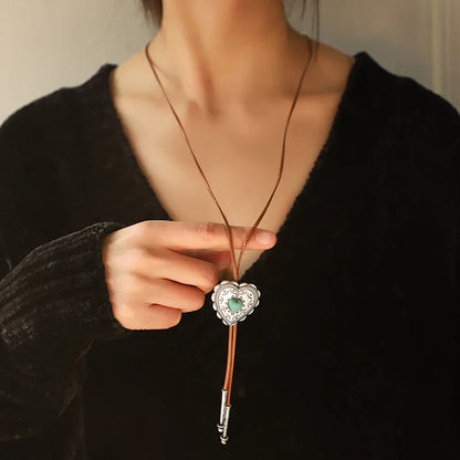 FCJ European and American Retro Style Turquoise Cross Necklace Fashion Pendants & Charms