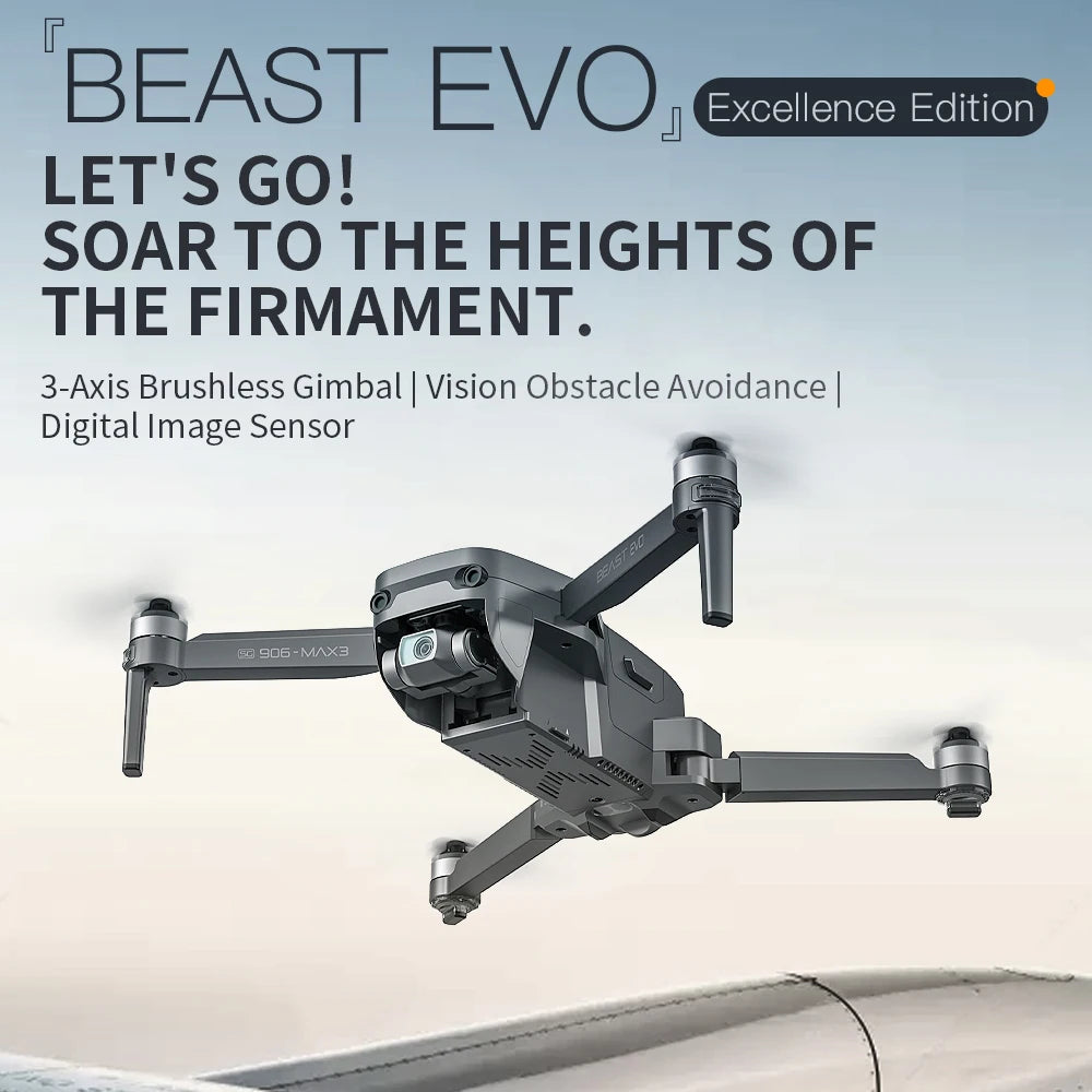 ZLL SG906 MAX3 SG906 MAX 3 Beast EVO Drone Professional 3-Axis Brushless Gimbal Obstacle Avoidance Digital Image New Rc Drone