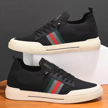 New Men's Casual Sports Shoes White Fashion Walking Shoes with Round Toe