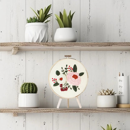 Factory DIY Flowers Practice Embroidery Set for Beginners Semi Finished Handmade Cross Stitch Decoration Crafts
