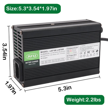Factory Outlet  54.6V 2A Lithium Battery Charger for 13S 48.1V Lithium Battery 48V Battery Charger